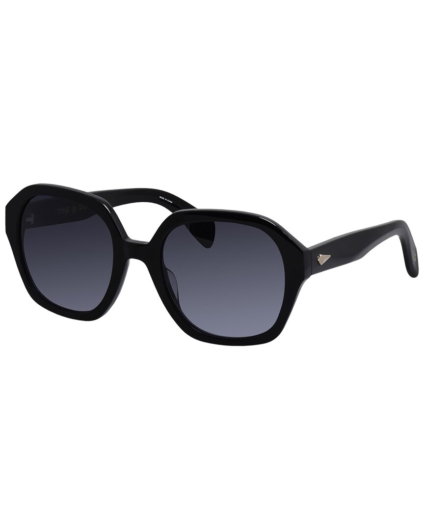 Rag & Bone Rnb 1063/s 807 53mm Womens Square Sunglasses In Black