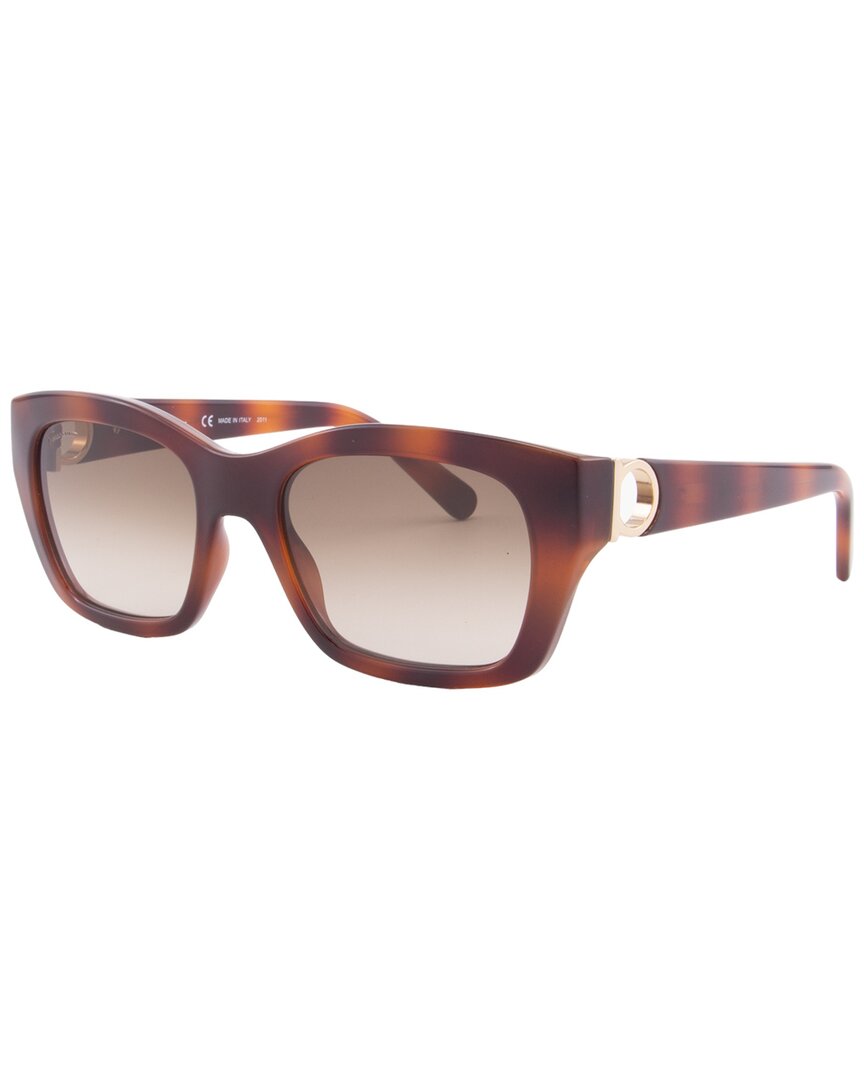 Ferragamo Grey Gradient Square Ladies Sunglasses Sf1012s 214 53 In Brown