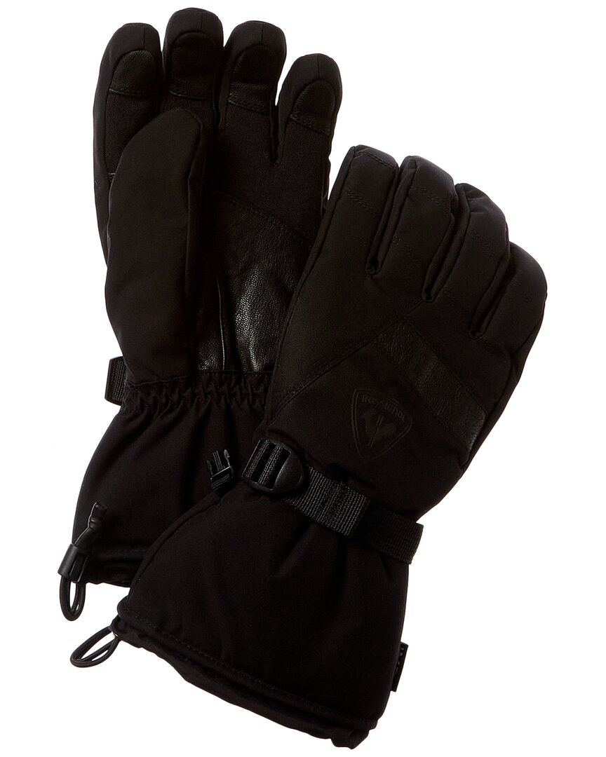 Shop Rossignol Type Impr G Leather-trim Gloves In Black