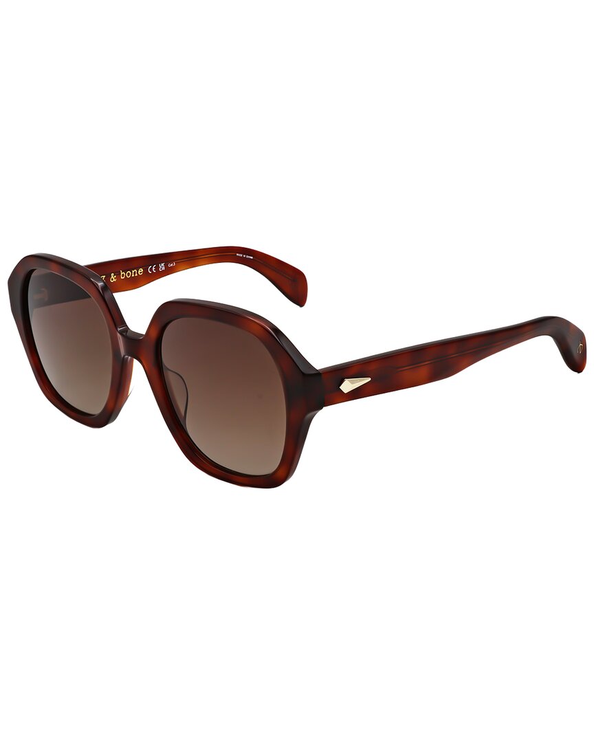 Rag & Bone Women's Rnb1063 53mm Sunglasses In Brown