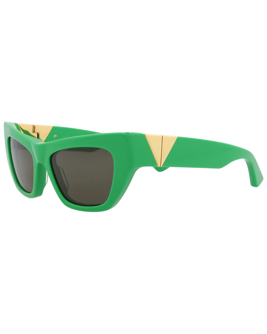 Bottega Veneta Cat-eye Style Frame Sunglasses In Green