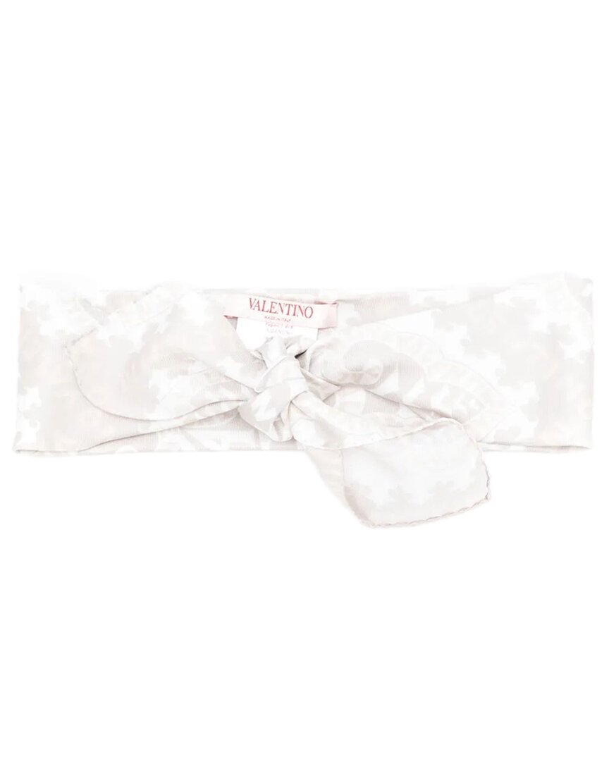 Valentino Silk Headband In White