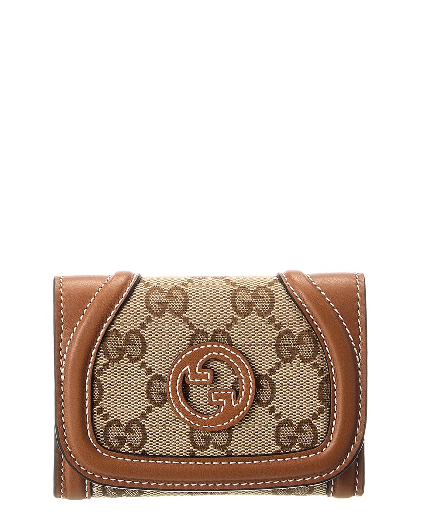 Gucci Blondie Gg Canvas & Leather Card Case