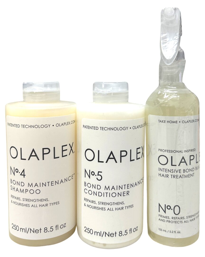 Olaplex No. 4 Shampoo, No. 5 Conditioner & No. 0 Hair Treatment Trio