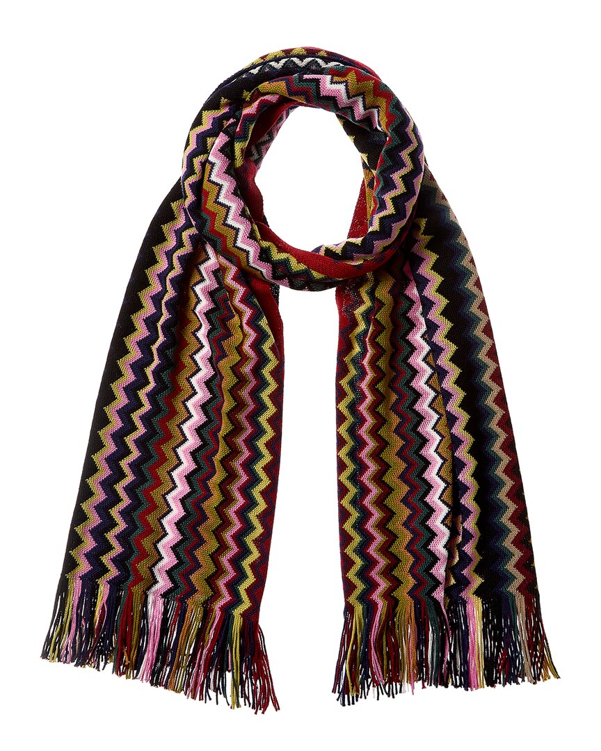 Missoni Wool-blend Scarf In Red