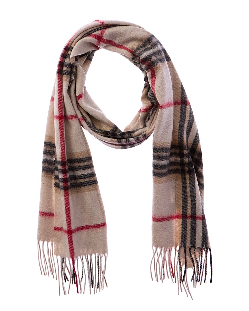 Phenix Woven Cashmere Tartan Scarf In Brown