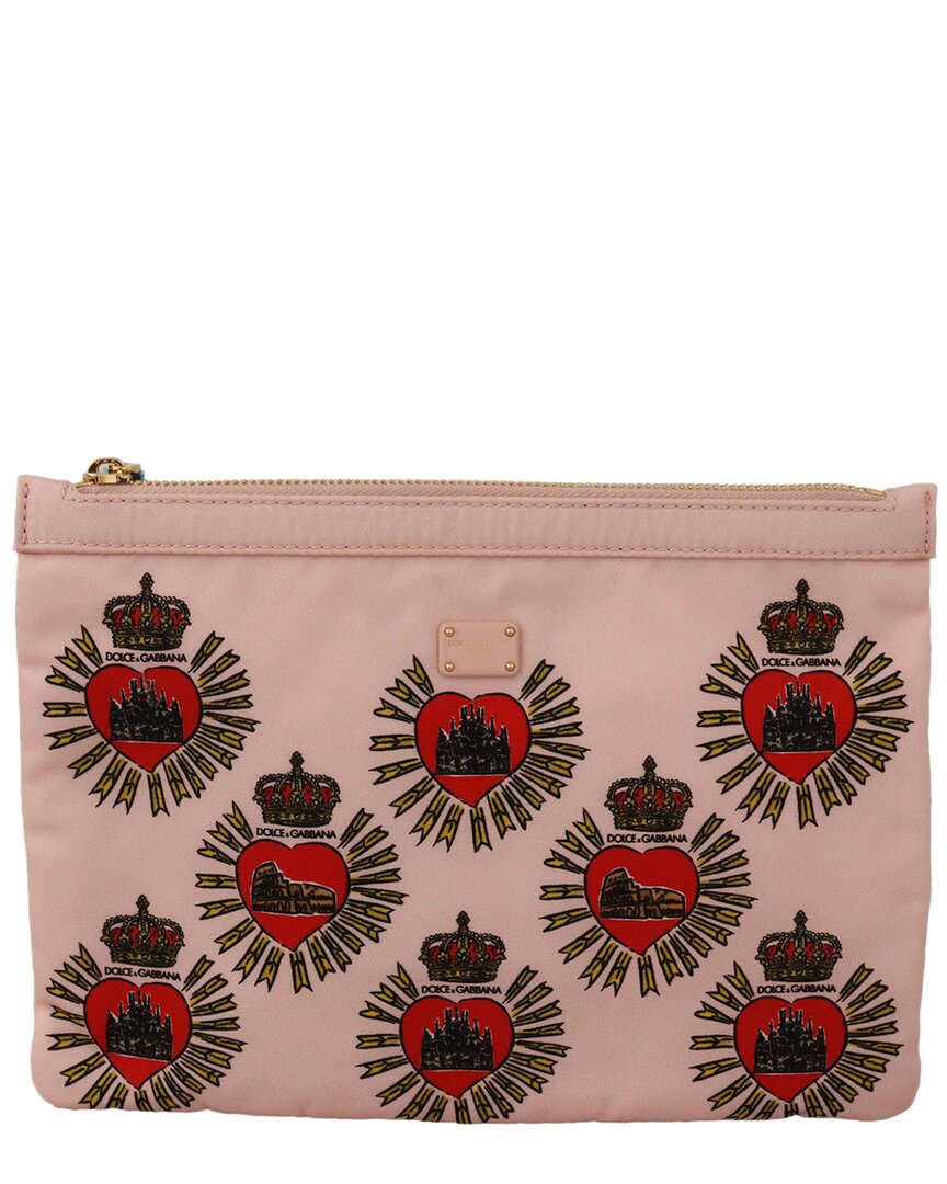 Dolce & Gabbana Nylon Wallet In Pink