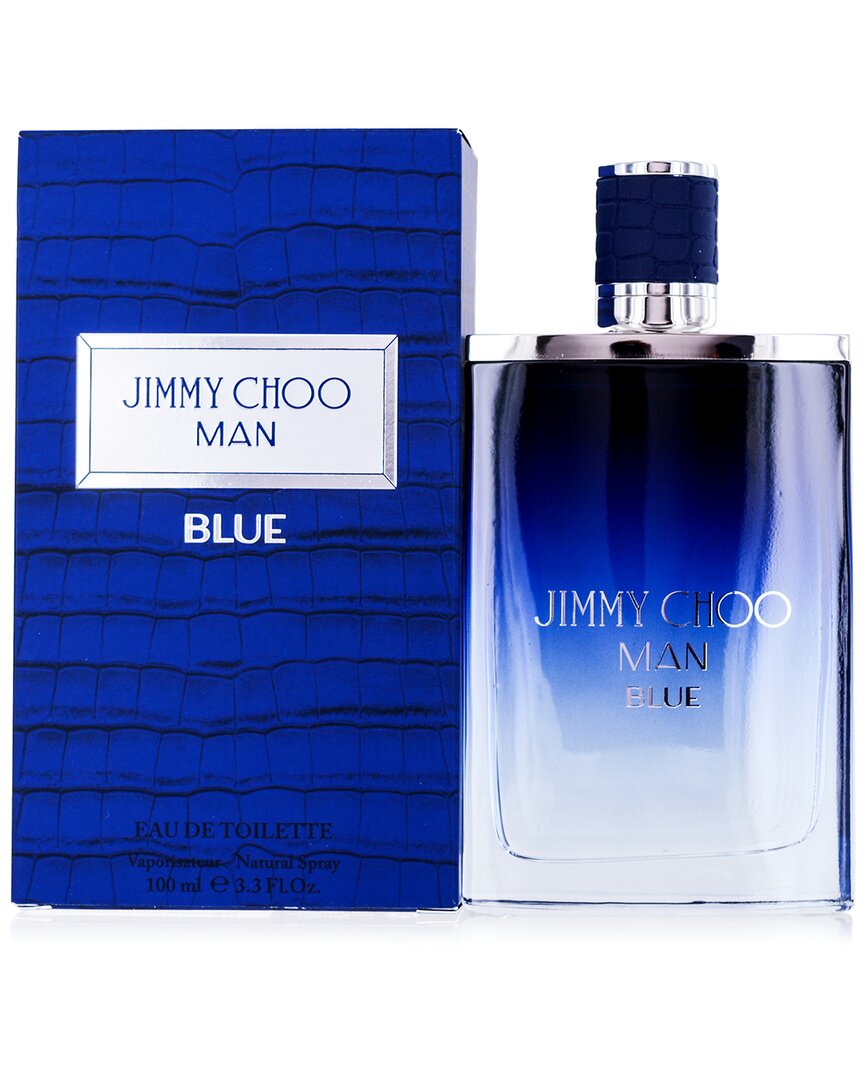 Jimmy Choo Men's 3.3oz Man Blue Edt Spray In White