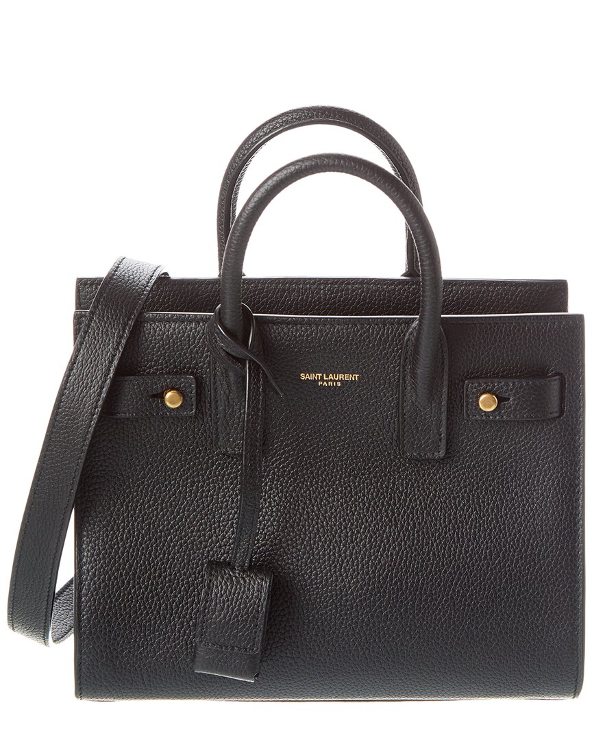 Saint Laurent Sac De Jour Nano Leather Shoulder Bag In Black
