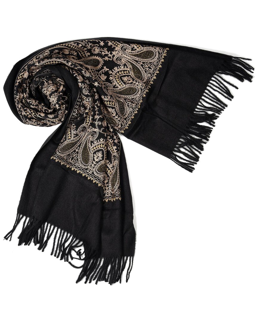 Saachi Paisley Embroidered Scarf
