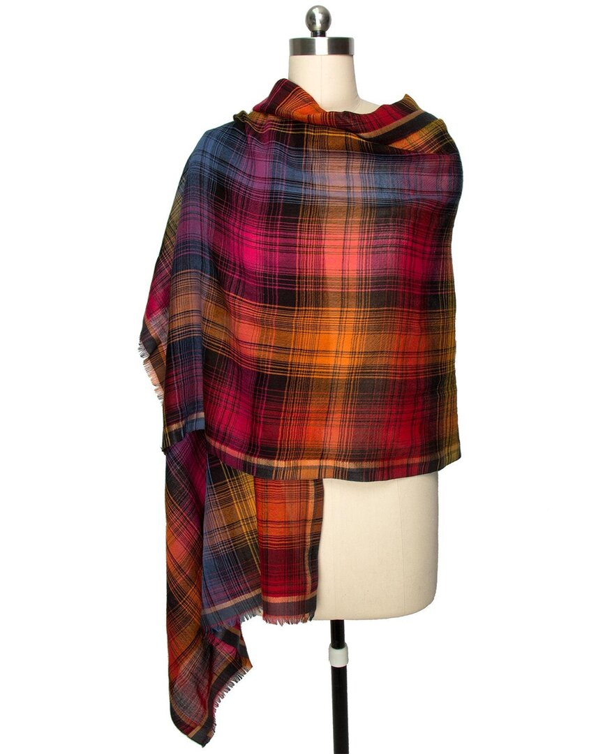 Saachi Contrast Plaid Wool-blend Scarf