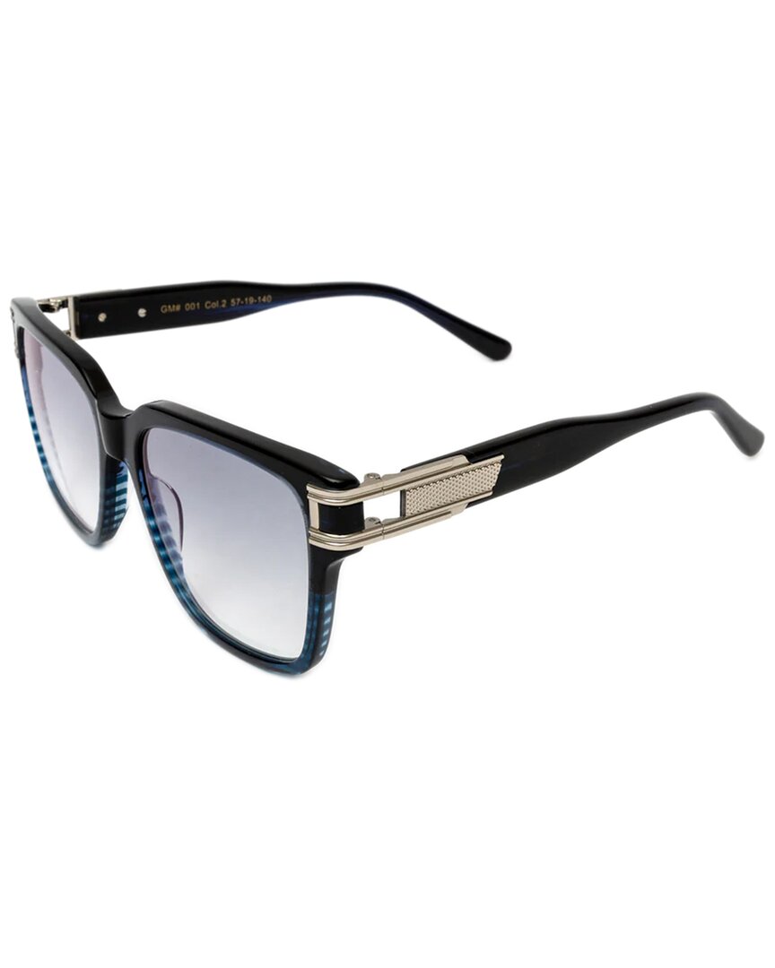 Shop Vintage Wood Collection Unisex Gentlemen 57mm Sunglasses In Silver