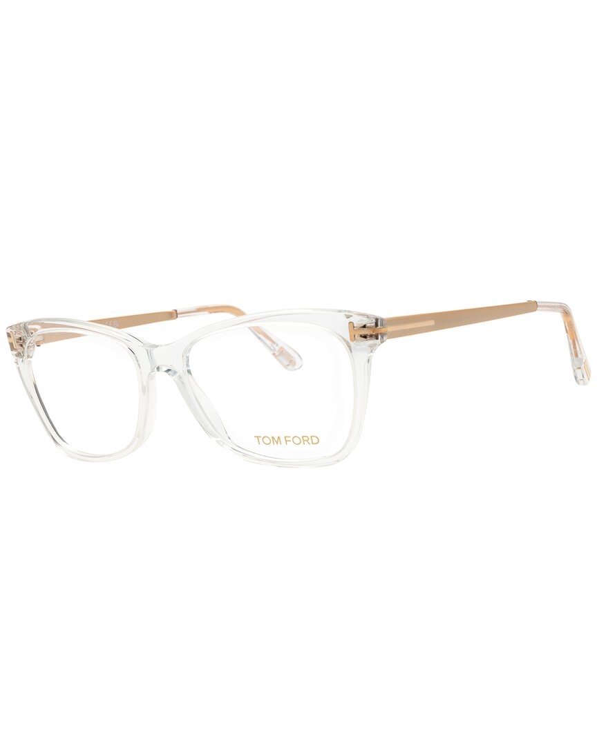 Tom Ford Ladies Crystal Rectangular Eyeglass Frames Ft5353 026 52 In Multi