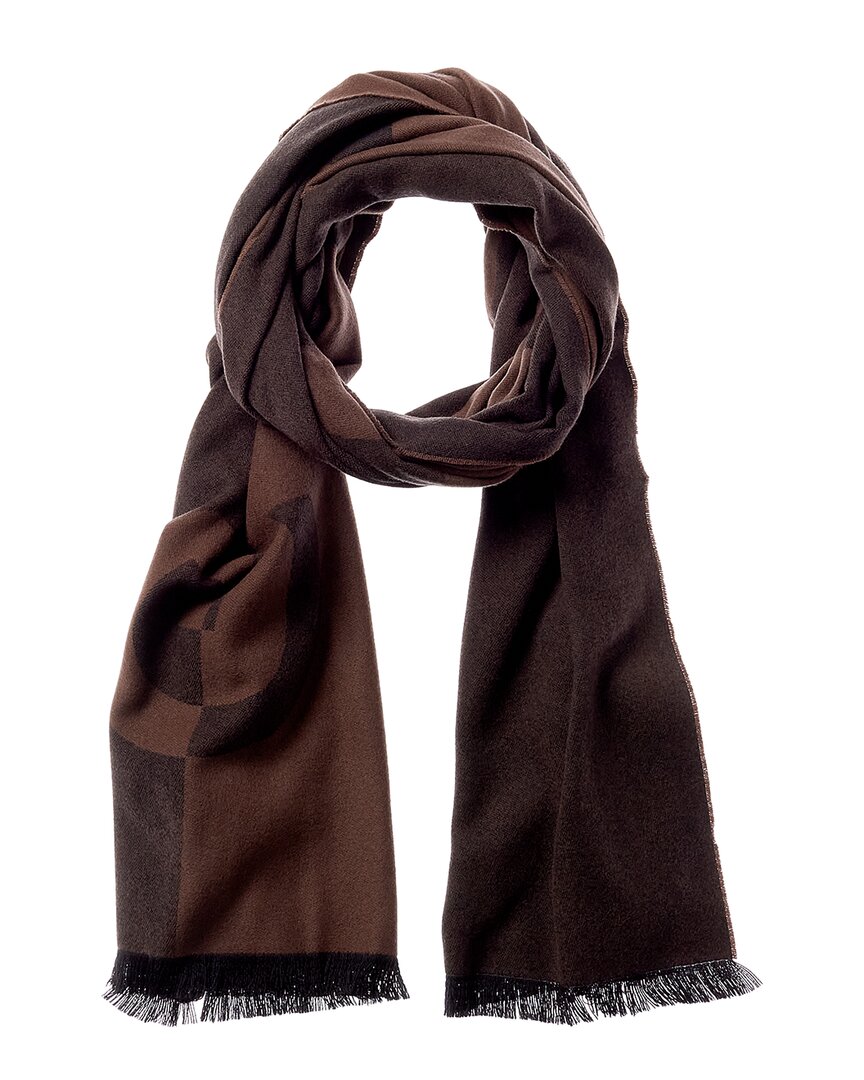 Shop Givenchy Wool & Cashmere-blend Scarf In Brown