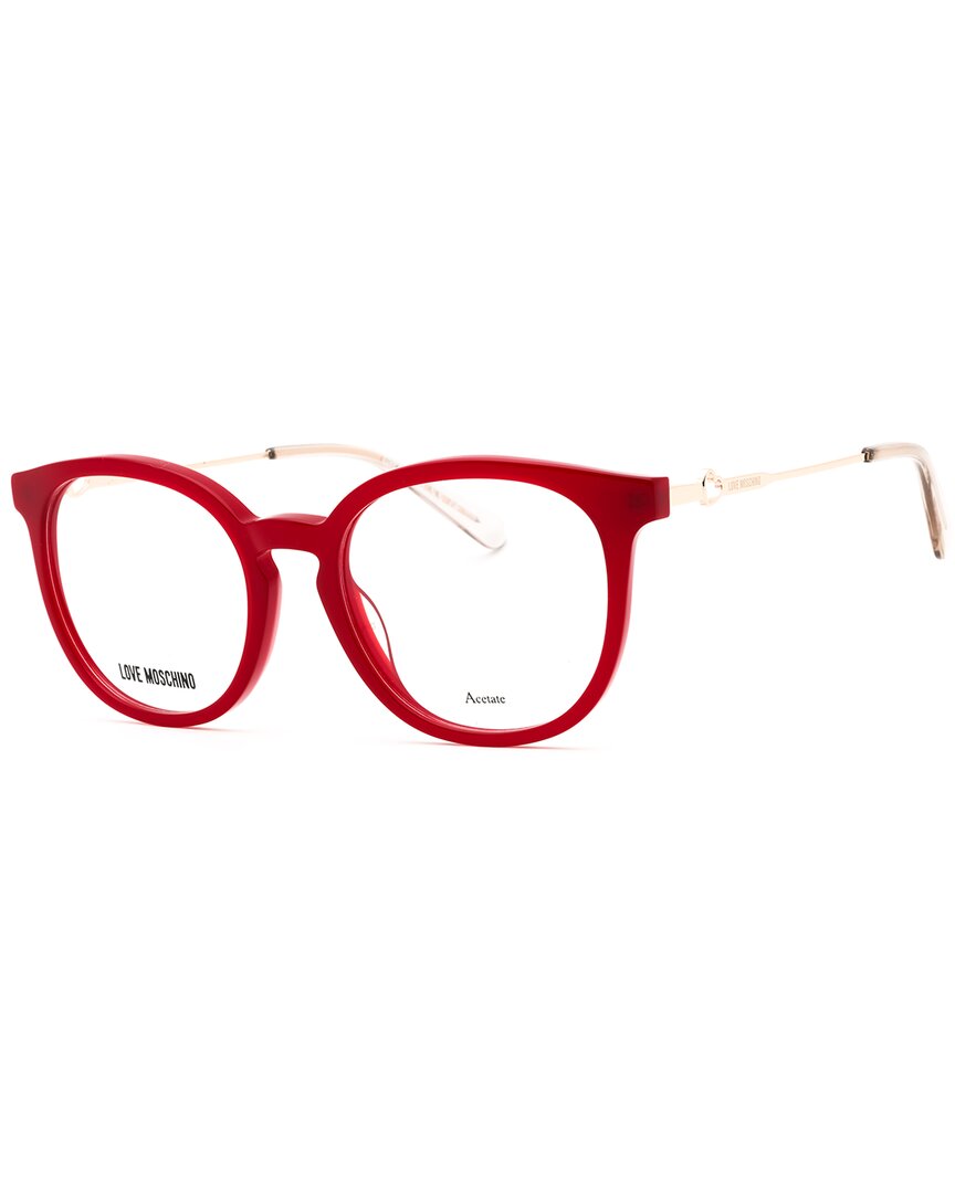 Love Moschino Women's Mol607/tn 49mm Optical Frames In Red