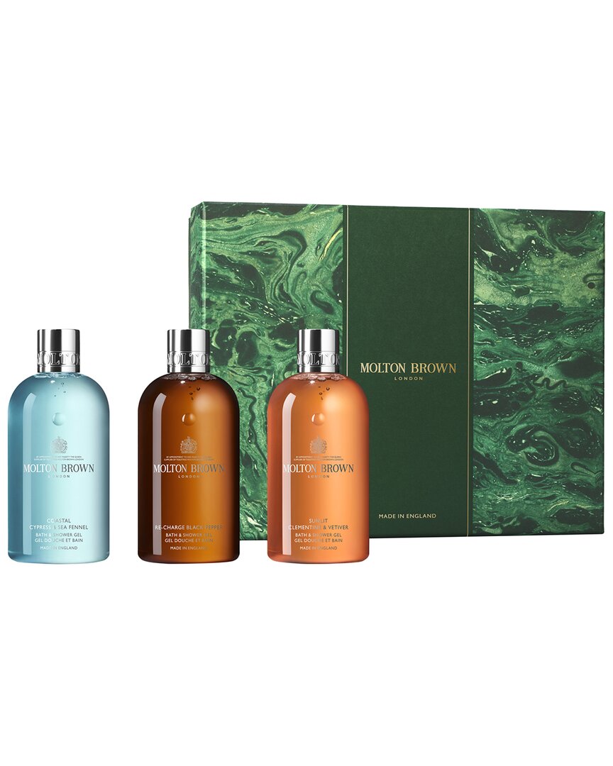 Molton Brown London Men's 3 X 10oz Woody & Aromatic Body Care Gift Set With $10 Credit