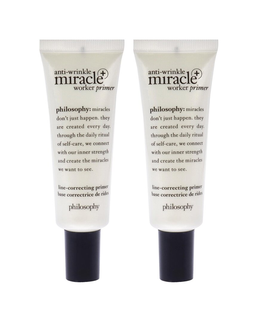 Philosophy Di Lorenzo Serafini Philosophy Women's 0.9oz Anti-wrinkle Miracle Worker Primer Plus Line-correcting Primer - Pack Of 2