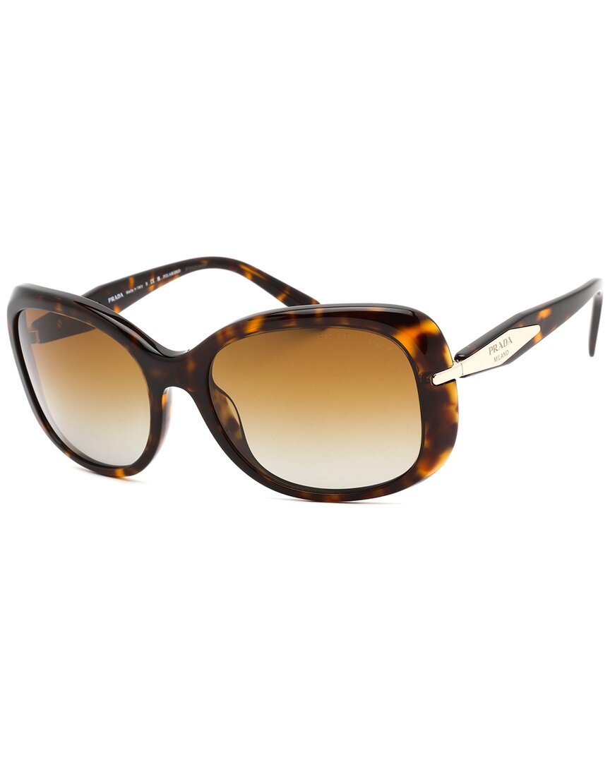 Prada Women's Pr04zs 57mm Polarized Sunglasses In Brown