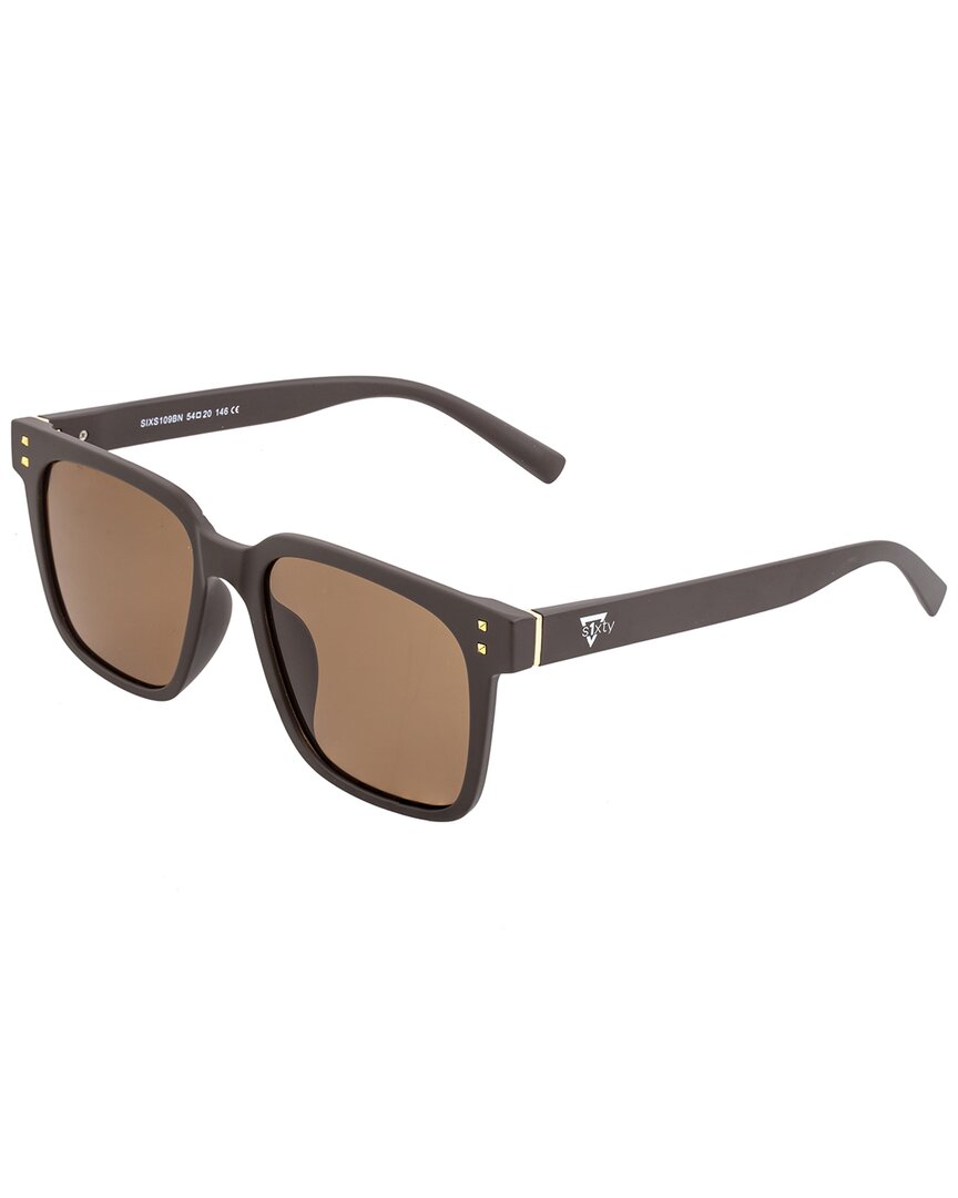 Sixty One Unisex Capri 54mm Polarized Sunglasses In Brown