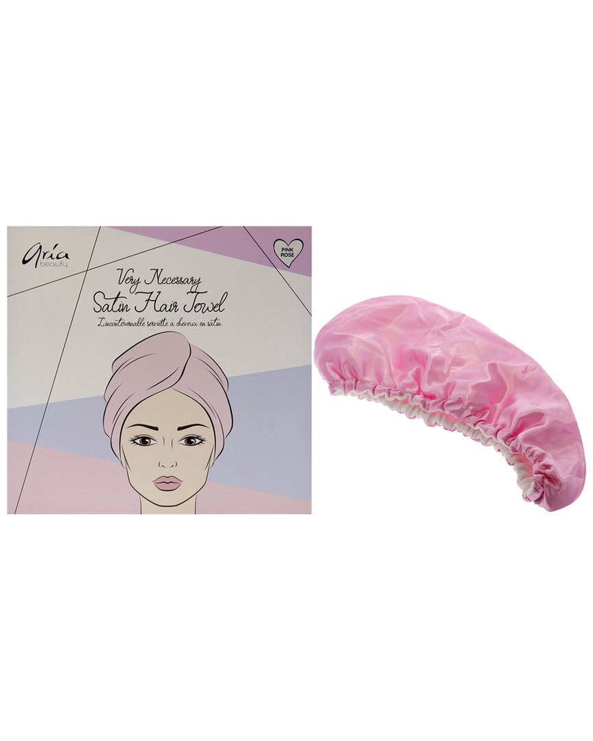 Shop Aria Beauty Women's Pink Very Necessary Satin Hair Towel