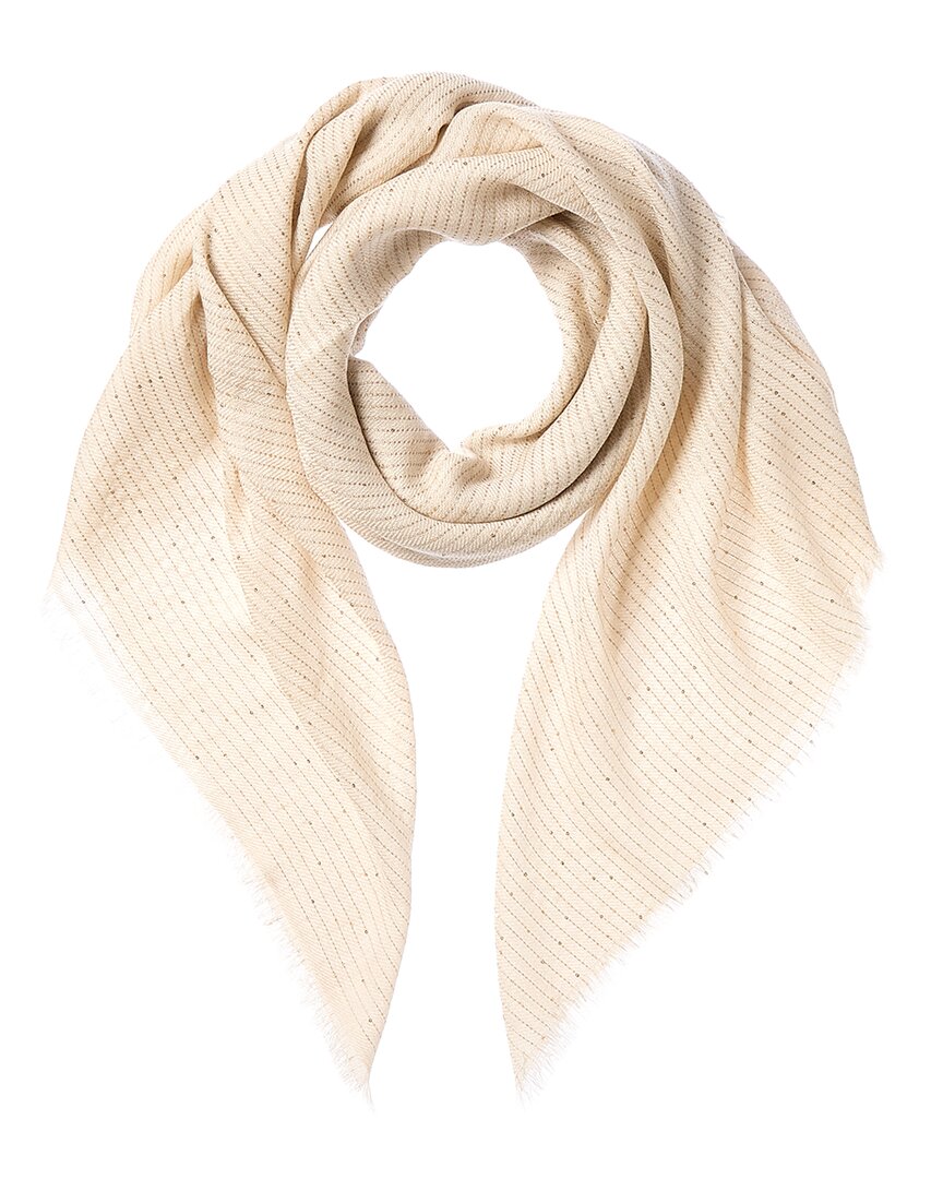 Rag & Bone Stella Sequin Wool-blend Scarf In Sand