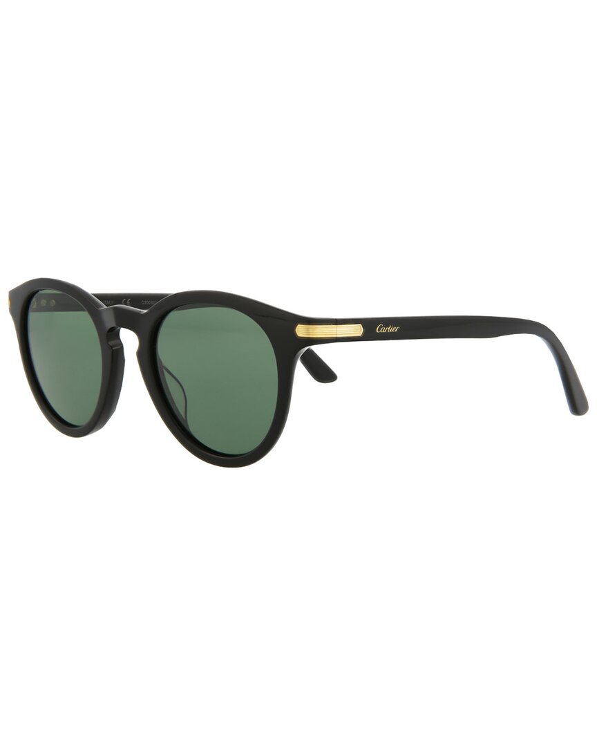Cartier Unisex 48mm Polarized Sunglasses In Black