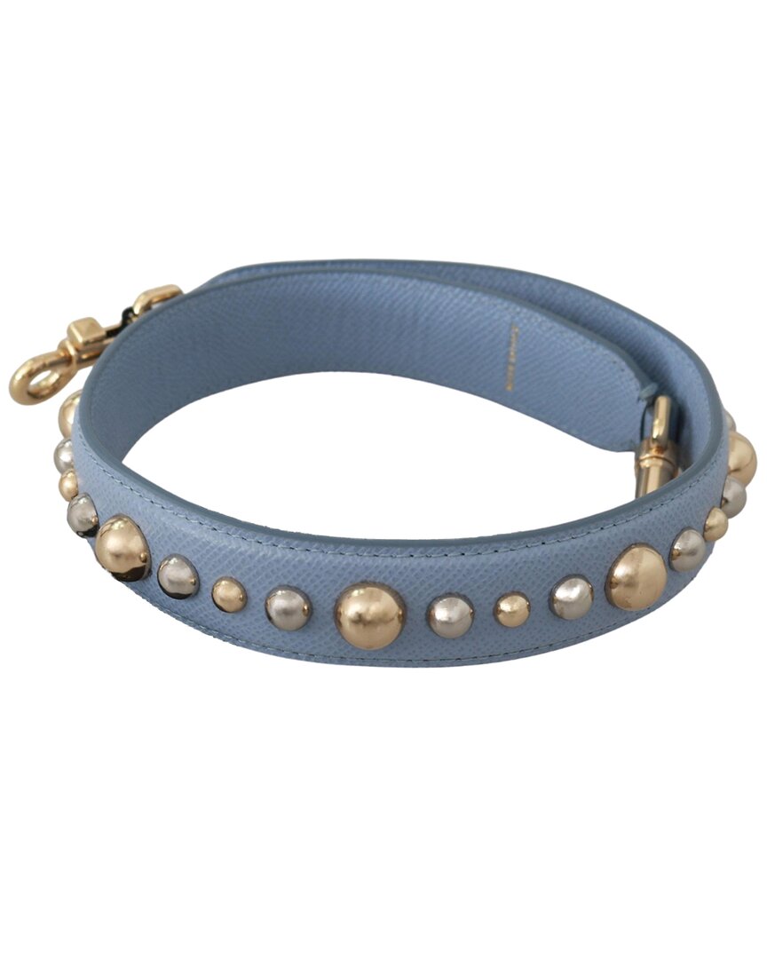 Dolce & Gabbana Leather Bag Shoulder Strap In Blue