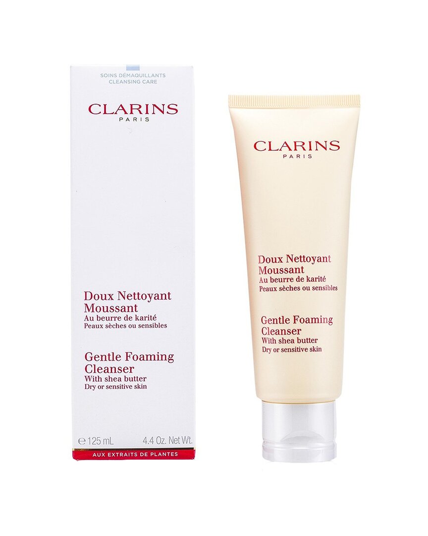 Clarins Women's 4.4oz Gentle Foaming Cleanser With Shea Butter Dry Or Sensitive Skin In White