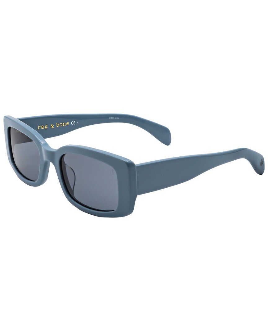 Rag & Bone Unisex Rnb6002 52mm Sunglasses In Blue