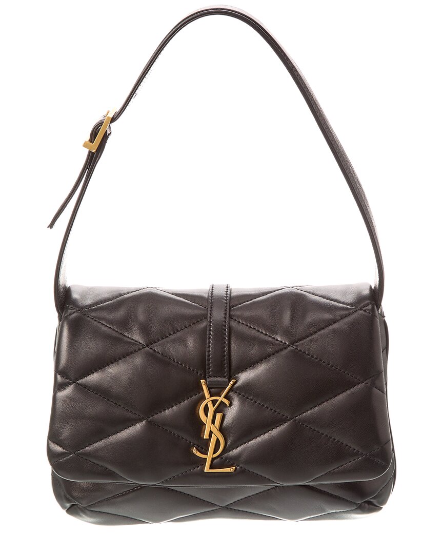 Saint Laurent Le 57 Flap Ysl Shoulder Bag In Quilted Leather In Black