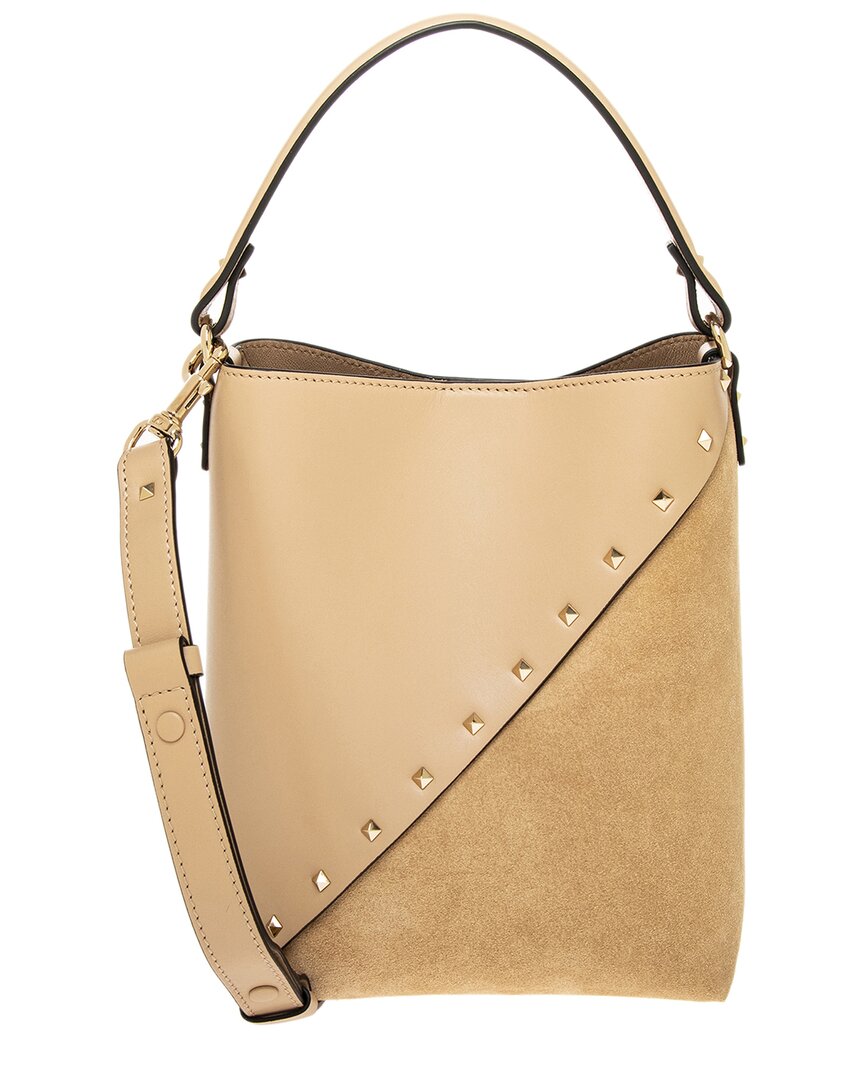 Valentino Rockstud Wispy Leather Bucket Bag