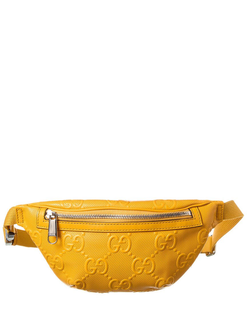 Gucci Leather Belt Bag In Yellow