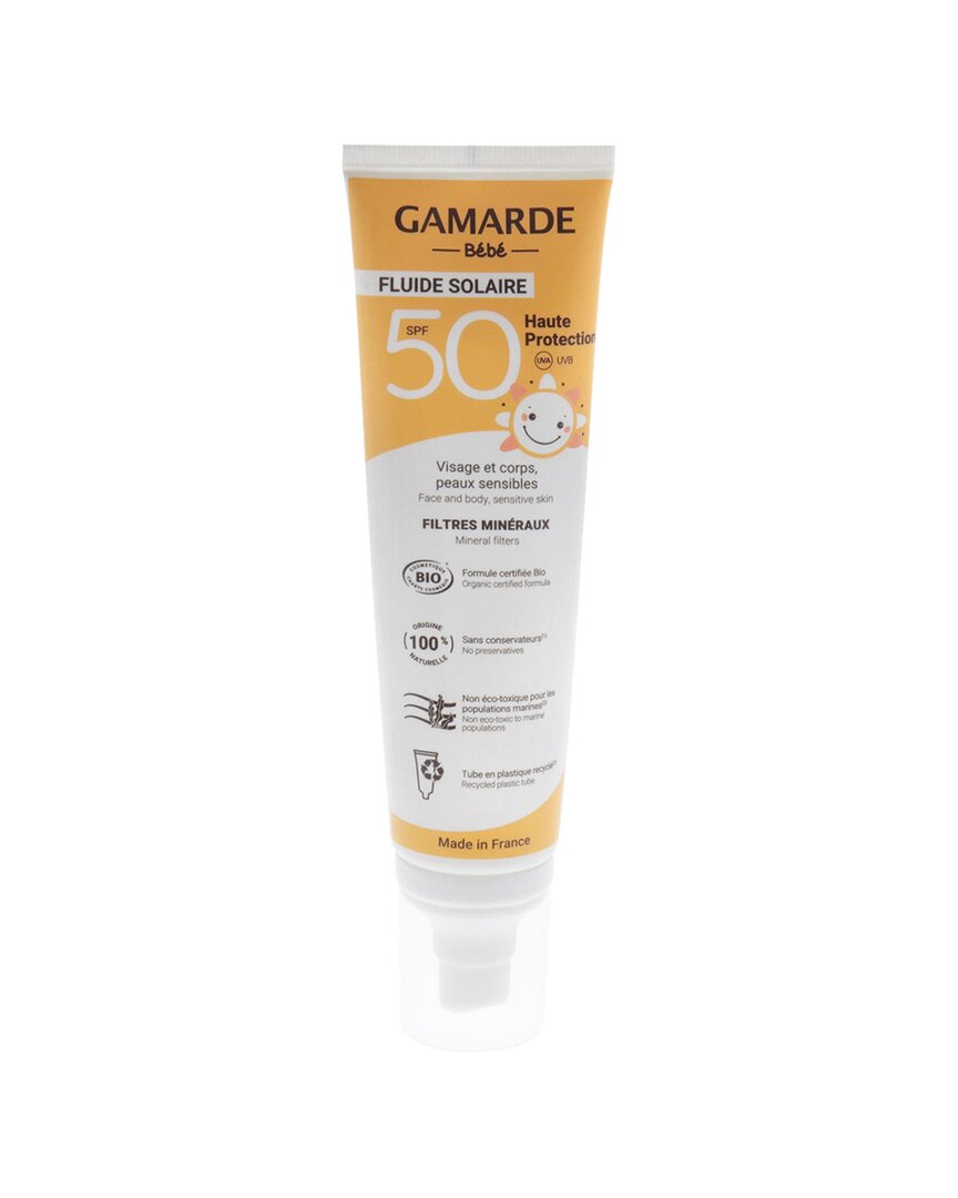 Gamarde Unisex 3.38oz Bebe Face & Body Sensitive Skin Sun Fluid Spf 50