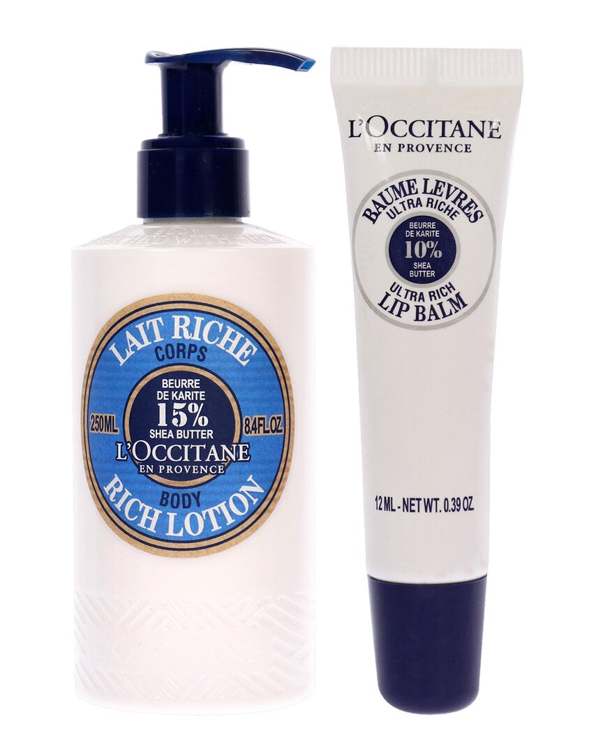 L'occitane Shea Butter Ultra Rich Lip Balm & Body Lotion Kit In White