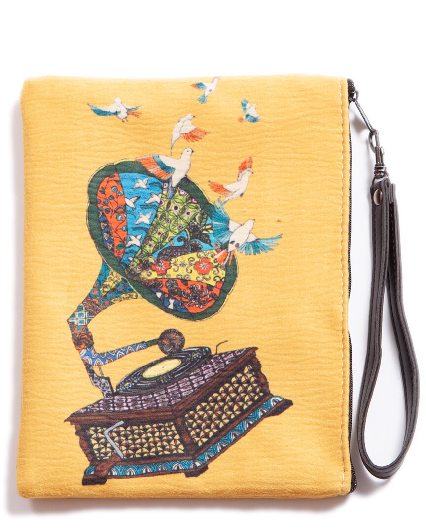 Blue Pacific Sound Of Music Canvas Wristlet In Yellow