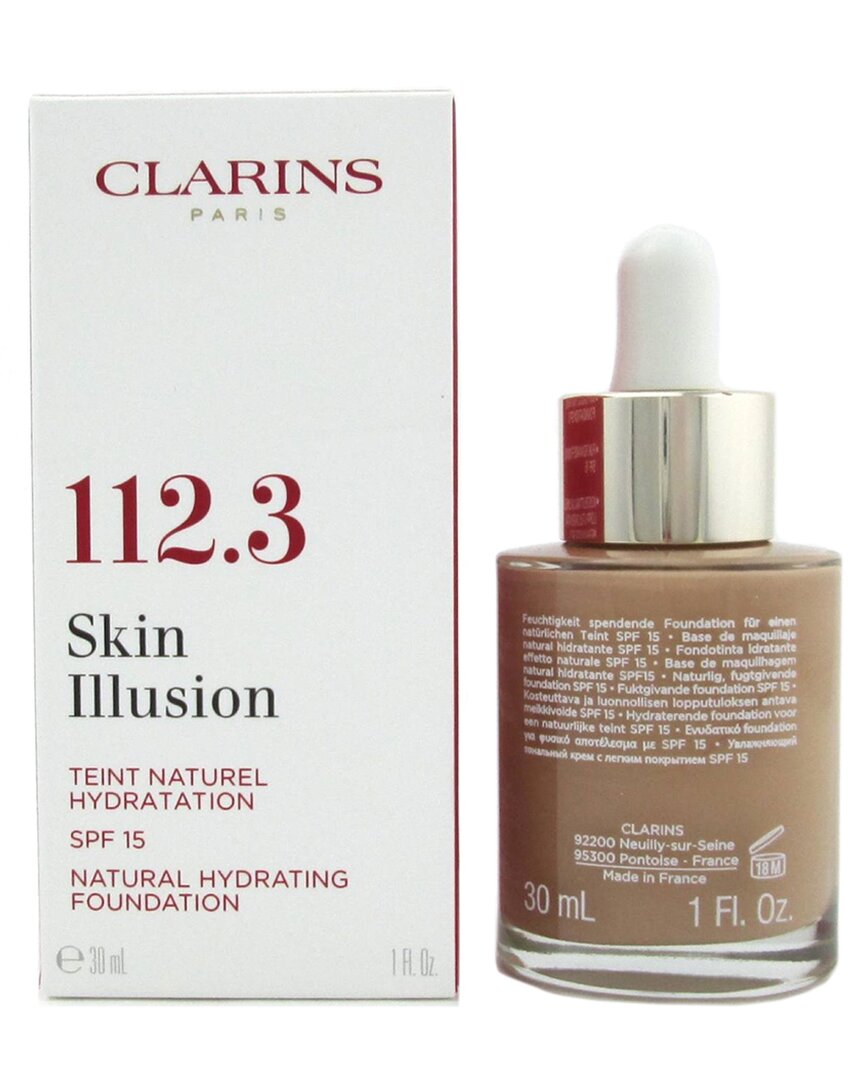 Clarins 1oz 112.3 Sandalwood Skin Illusion Natural Hydrating Foundation