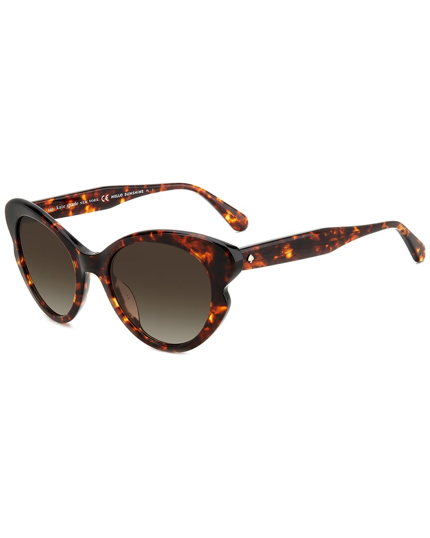 Kate Spade New York Women's Elina/g/s 53mm Sunglasses In Havana/brown Gradient