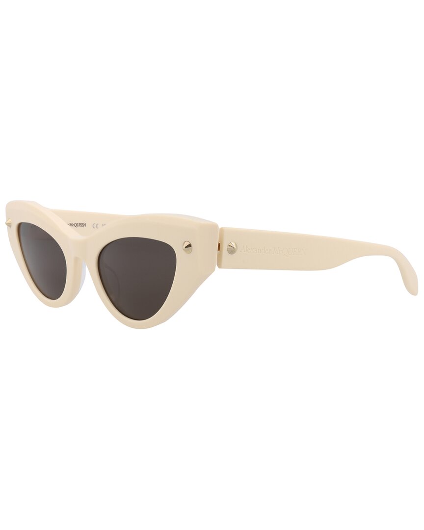 Alexander Mcqueen Am0407s Sunglasses In White