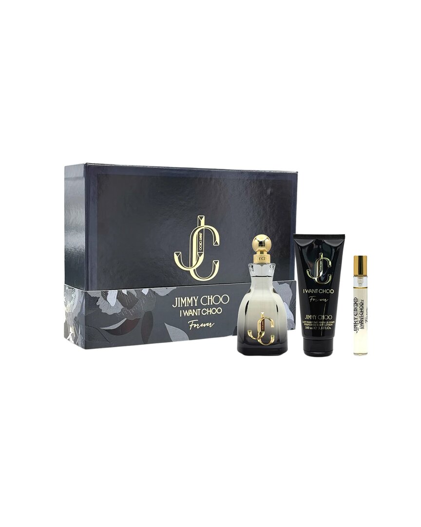 Jimmy Choo Women's 3.3oz I Want Choo Forever 3pc Set In Black