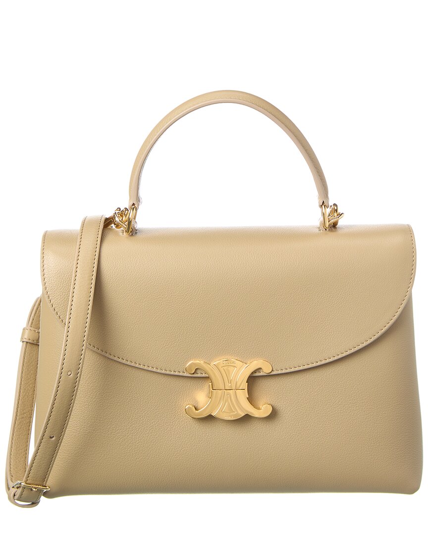 Celine Adjustable Shoulder Strap Medium Shoulder Bag In Brown