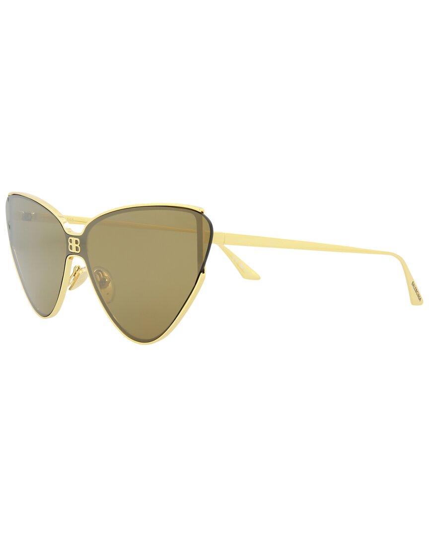 Shop Balenciaga Women's Bb0191s 145mm Sunglasses In Gold