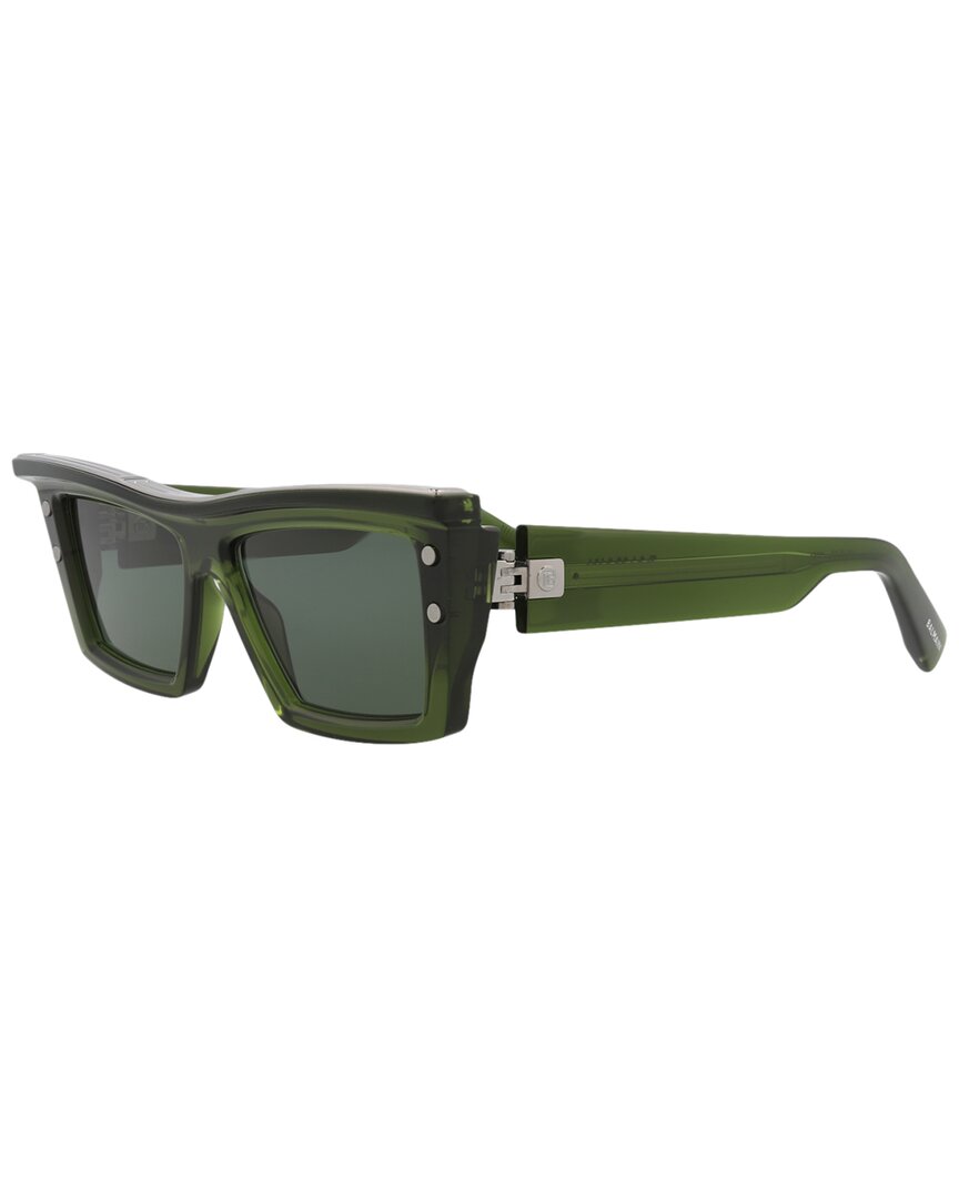Balmain Unisex Bps-131c55 55mm Sunglasses In Green