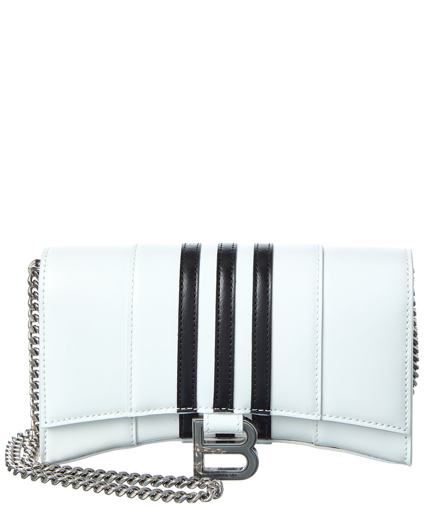 Balenciaga X Adidas Hourglass Leather Wallet On Chain