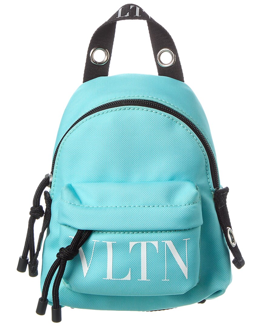 Valentino Vltn Mini Canvas Backpack In Blue