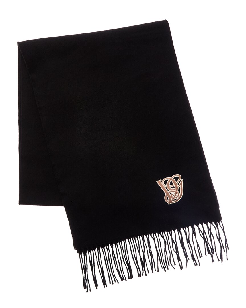 Valentino Black Wool & Cashmere-Blend Scarf - Image 3