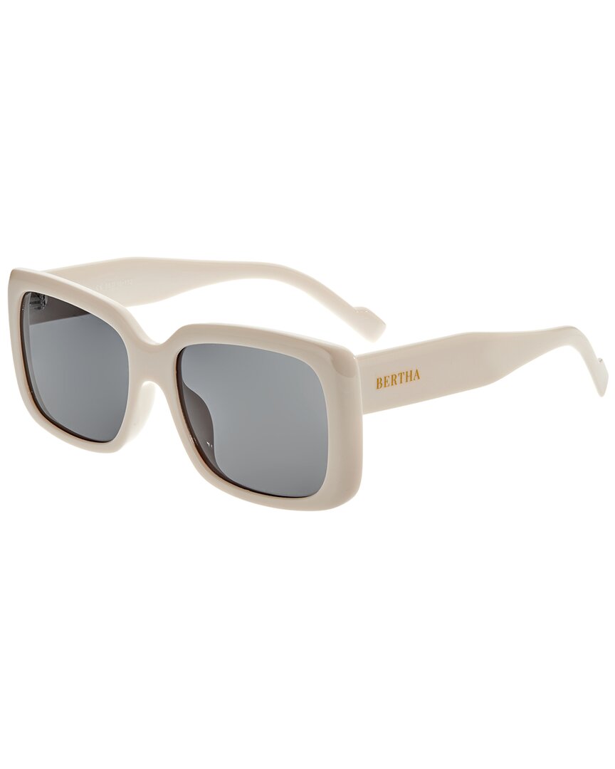 Shop Bertha Women's Brsbr052c4 55mm Polarized Sunglasses In White