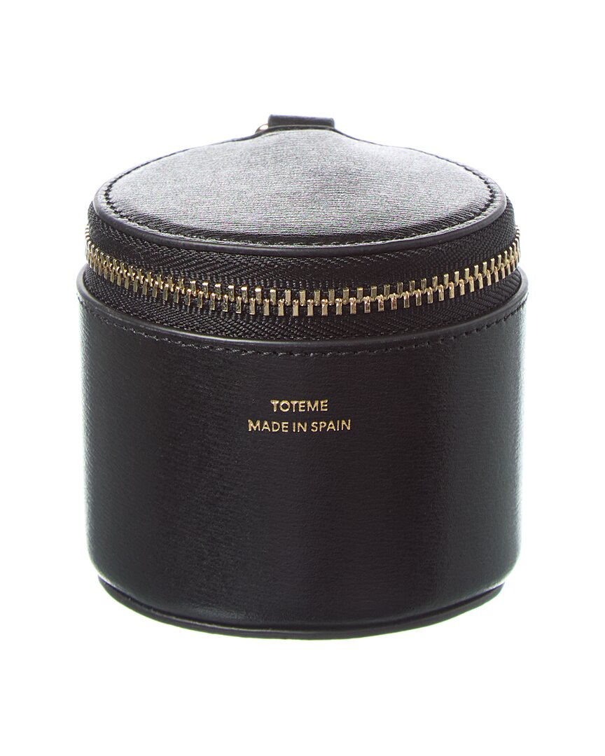 Totême Textured-leather Jewelry Case In Black