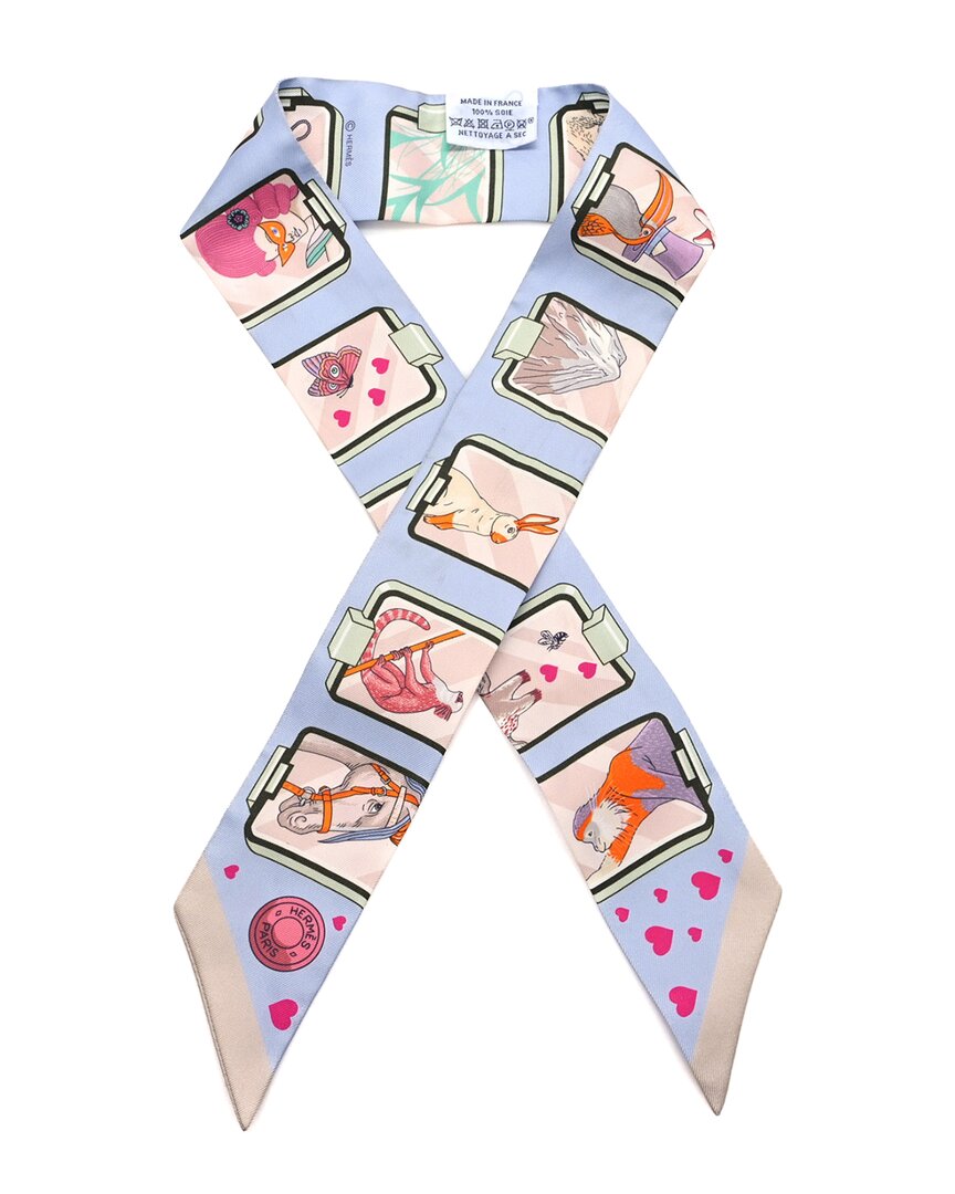 Pre-owned Hermes Hermès Silk Story Twilly (authentic Pre-loved)