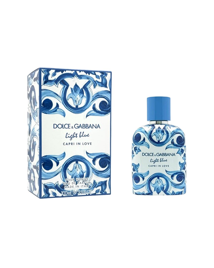 Dolce & Gabbana Men's 3.4oz Light Blue Pour Homme Capri In Love Edt