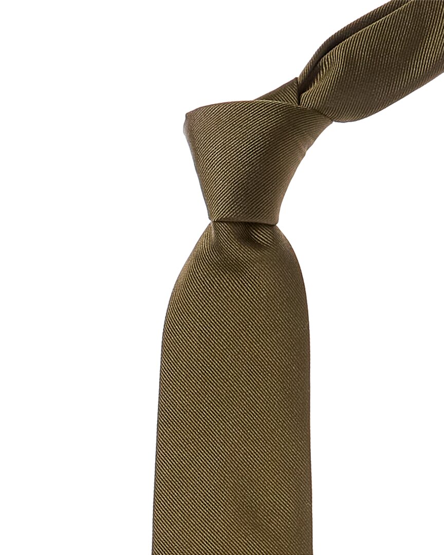 Shop Hugo Boss Boss  Light/pastel Green Solid Silk Tie